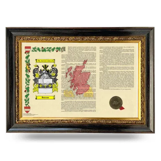 Ruman Armorial Landscape Framed - Heirloom