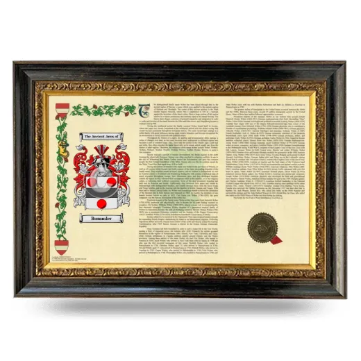 Rummler Armorial Landscape Framed - Heirloom