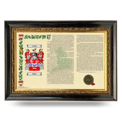 Rush Armorial Landscape Framed - Heirloom