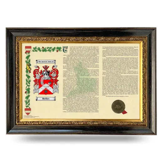 Ruthes Armorial Landscape Framed - Heirloom