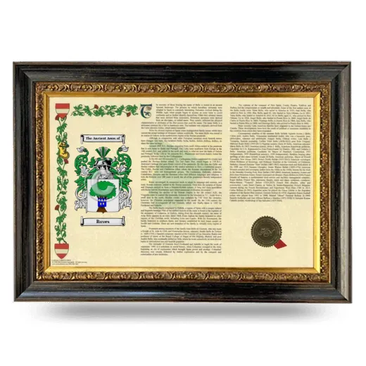 Ruves Armorial Landscape Framed - Heirloom