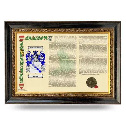 Rygate Armorial Landscape Framed - Heirloom