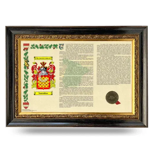 Saavedras Armorial Landscape Framed - Heirloom