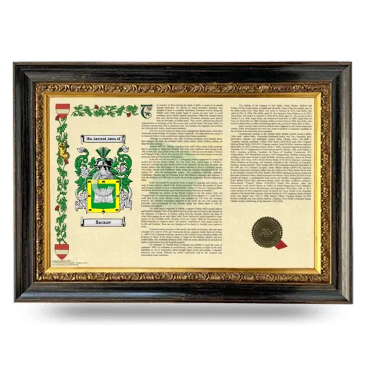 Sacaze Armorial Landscape Framed - Heirloom