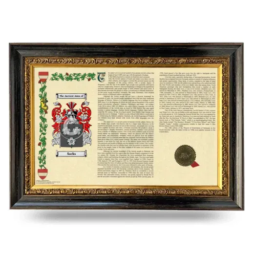 Sacks Armorial Landscape Framed - Heirloom