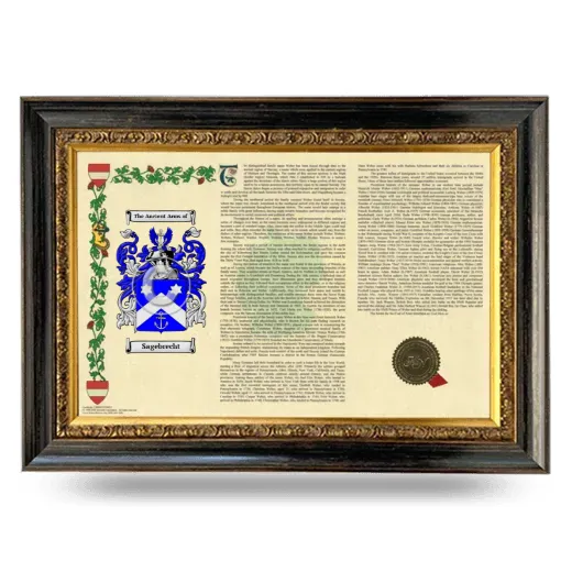 Sagebrecht Armorial Landscape Framed - Heirloom
