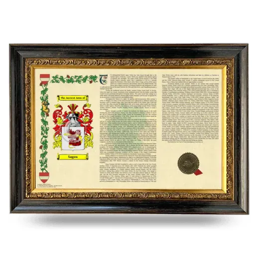 Sagen Armorial Landscape Framed - Heirloom