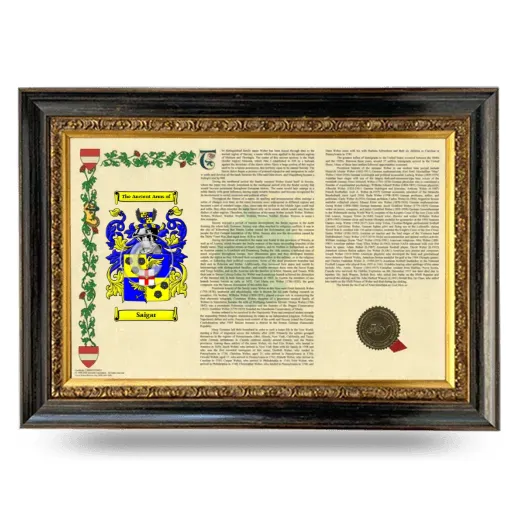 Saigar Armorial Landscape Framed - Heirloom