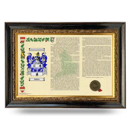 Sailers Armorial Landscape Framed - Heirloom