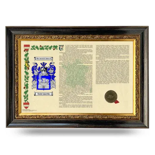 Saint martin Armorial Landscape Framed - Heirloom