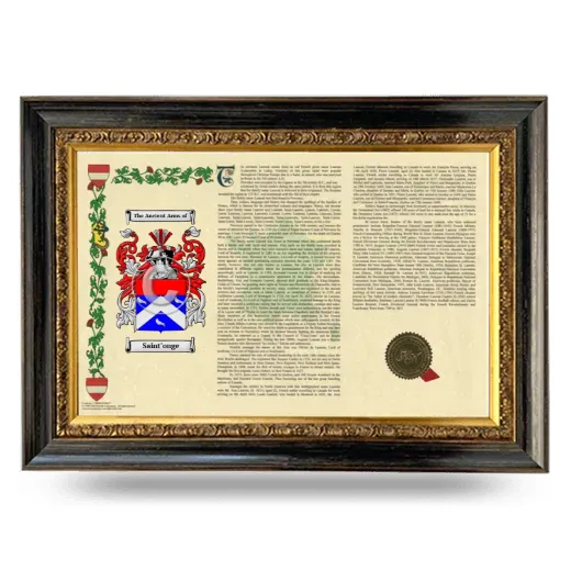 Saint'onge Armorial Landscape Framed - Heirloom