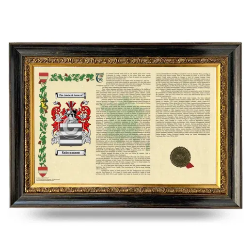 Saintamant Armorial Landscape Framed - Heirloom