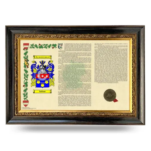 Saltzer Armorial Landscape Framed - Heirloom