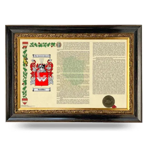 Samblas Armorial Landscape Framed - Heirloom