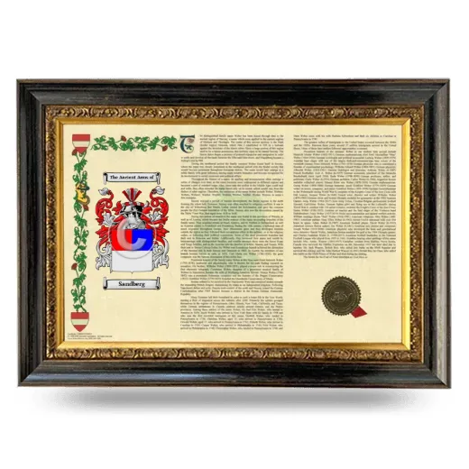 Sandberg Armorial Landscape Framed - Heirloom