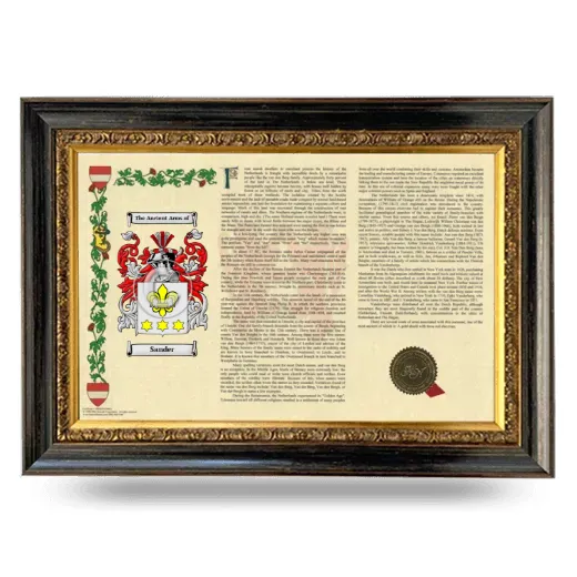 Sander Armorial Landscape Framed - Heirloom
