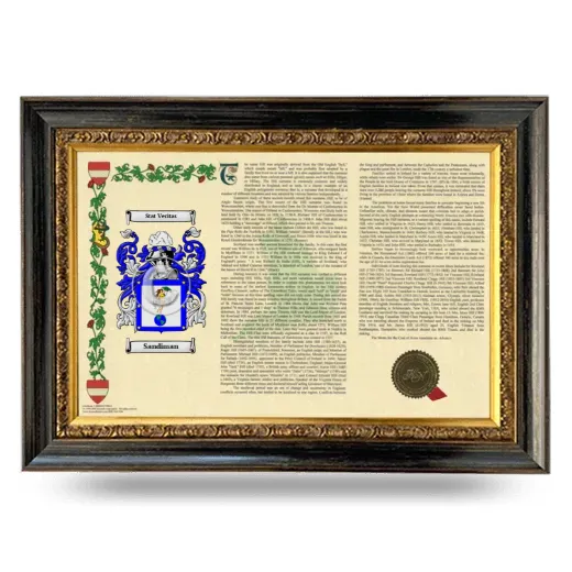 Sandiman Armorial Landscape Framed - Heirloom