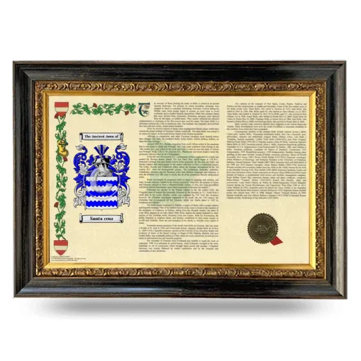 Santa cruz Armorial Landscape Framed - Heirloom