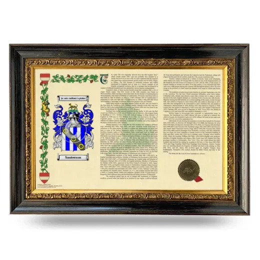 Santerson Armorial Landscape Framed - Heirloom