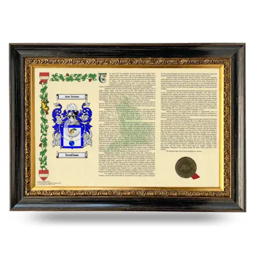 Santhan Armorial Landscape Framed - Heirloom