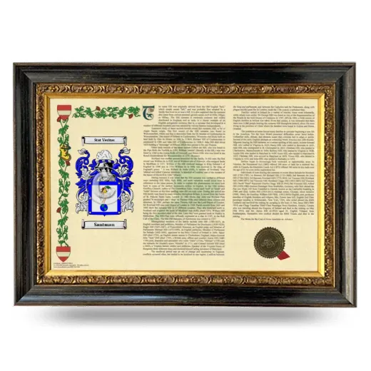 Santman Armorial Landscape Framed - Heirloom