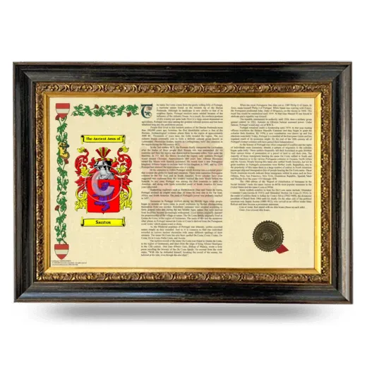 Santos Armorial Landscape Framed - Heirloom