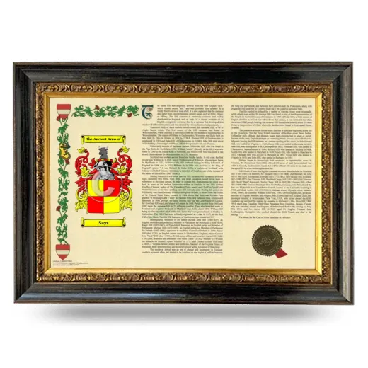 Says Armorial Landscape Framed - Heirloom