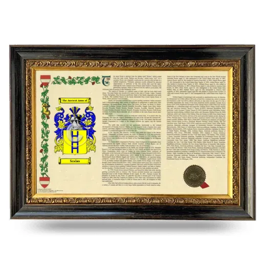 Scalas Armorial Landscape Framed - Heirloom