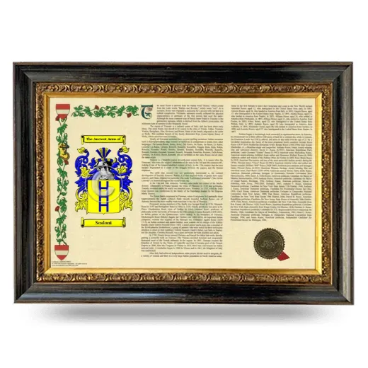 Scaloni Armorial Landscape Framed - Heirloom