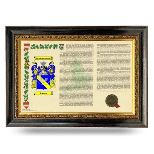 Scamps Armorial Landscape Framed - Heirloom