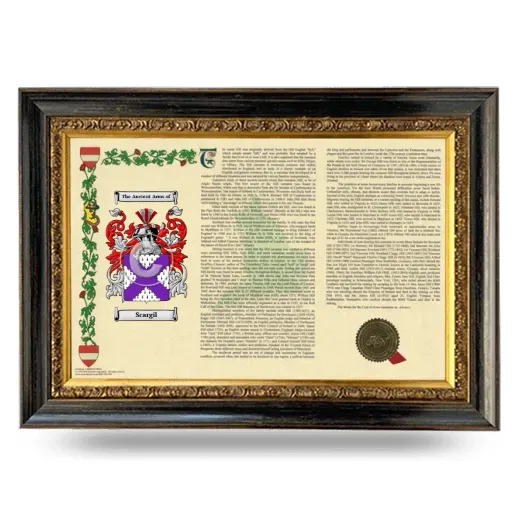 Scargil Armorial Landscape Framed - Heirloom