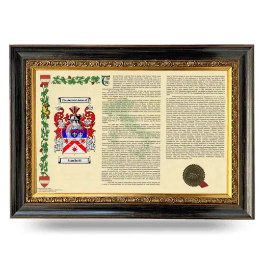 Scarlatti Armorial Landscape Framed - Heirloom