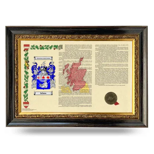 Schem Armorial Landscape Framed - Heirloom