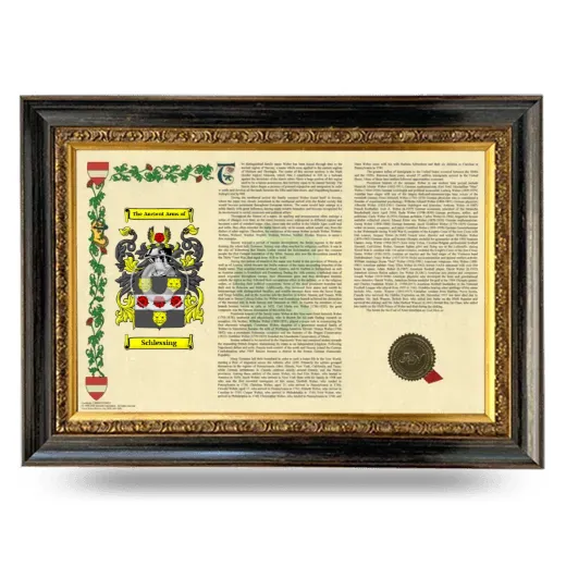 Schlessing Armorial Landscape Framed - Heirloom