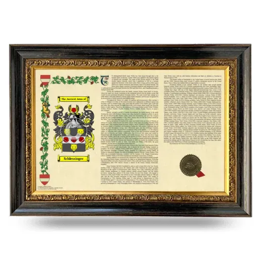 Schlessinger Armorial Landscape Framed - Heirloom