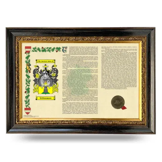 Schlossman Armorial Landscape Framed - Heirloom