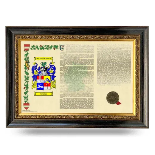 Schlup Armorial Landscape Framed - Heirloom