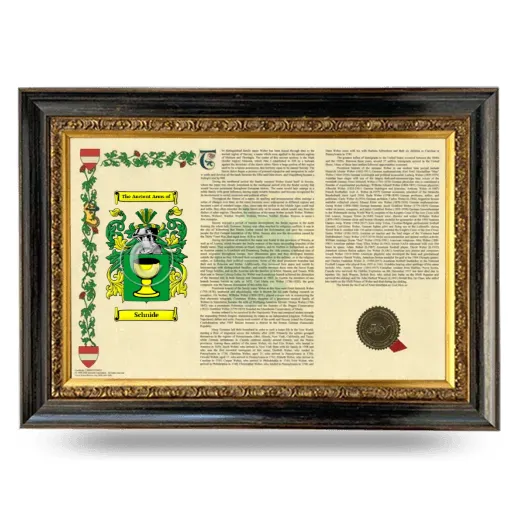 Schnide Armorial Landscape Framed - Heirloom