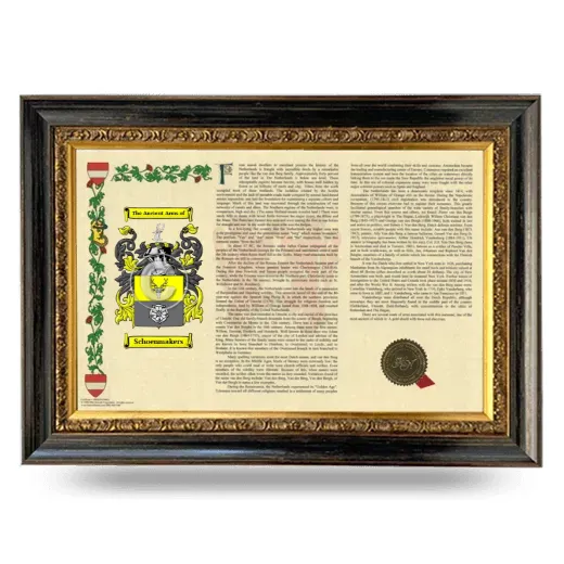 Schoenmakers Armorial Landscape Framed - Heirloom