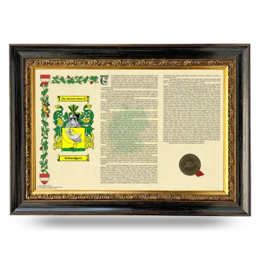 Schweigerr Armorial Landscape Framed - Heirloom
