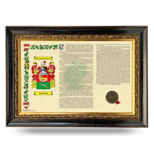 Schwerdt Armorial Landscape Framed - Heirloom