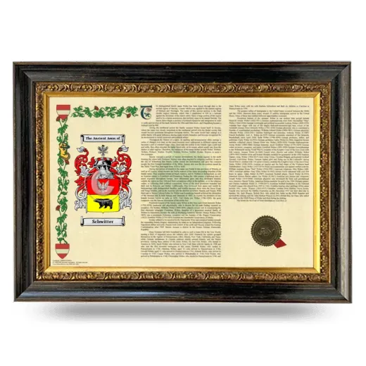 Schwitter Armorial Landscape Framed - Heirloom