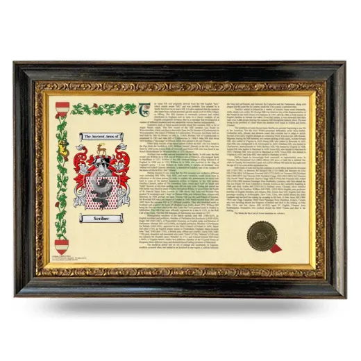 Scriber Armorial Landscape Framed - Heirloom