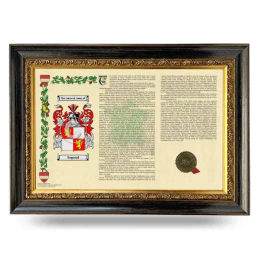 Segond Armorial Landscape Framed - Heirloom