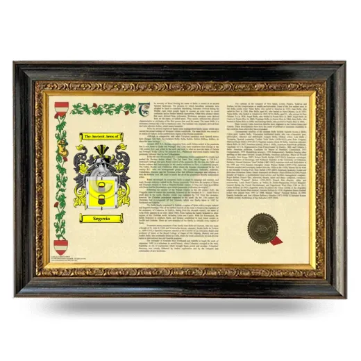 Segovia Armorial Landscape Framed - Heirloom