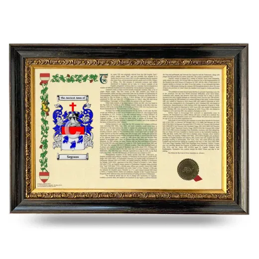 Segram Armorial Landscape Framed - Heirloom
