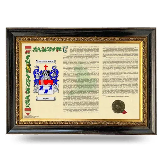 Segrin Armorial Landscape Framed - Heirloom
