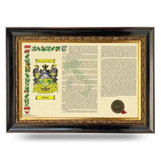 Semino Armorial Landscape Framed - Heirloom