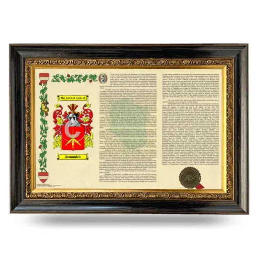 Semonich Armorial Landscape Framed - Heirloom