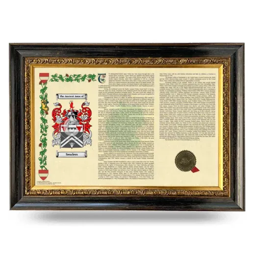 Senders Armorial Landscape Framed - Heirloom